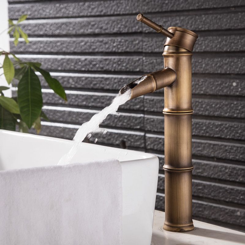 Skorter | Country House Style Vessel Sink Bathroom Faucet Round Brass Faucet