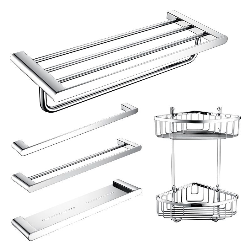 Skorter | Contemporary bathroom accessories single item or in set in silver