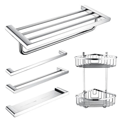 Skorter | Contemporary bathroom accessories single item or in set in silver