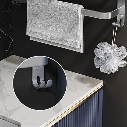 Skorter | 7-piece Bathroom Accessory Set Modern Aluminum Bathroom Set in Silver