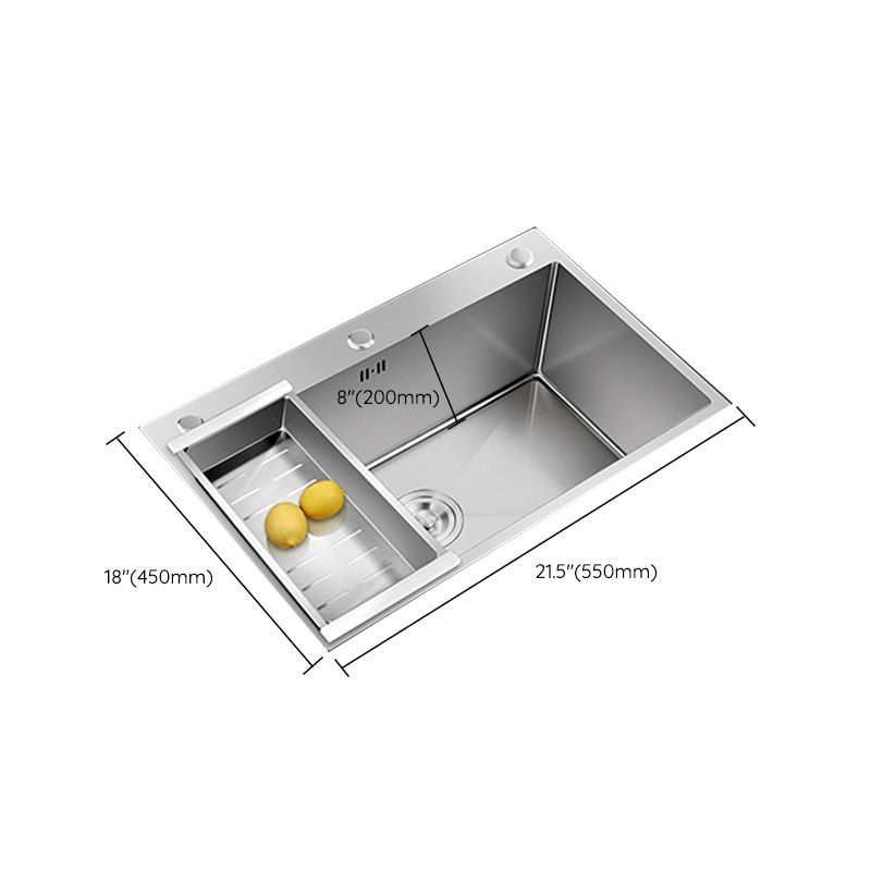 Skorter | Contemporary Style Kitchen Sink Stainless Steel Color Fast Built-In Sink