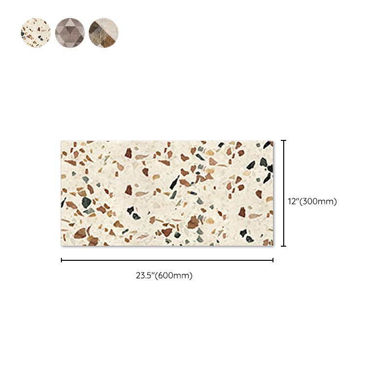 Skorter | Brown non-slip floor tile 30 cm x 60 cm brick effect single tile PVC