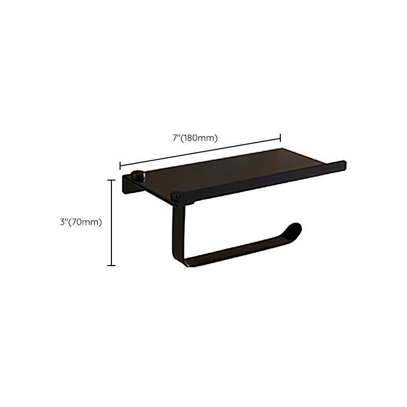 Skorter | Contemporary Bathroom Accessory Set Black Surface Bathrobe Hook/Towel Ring Bar