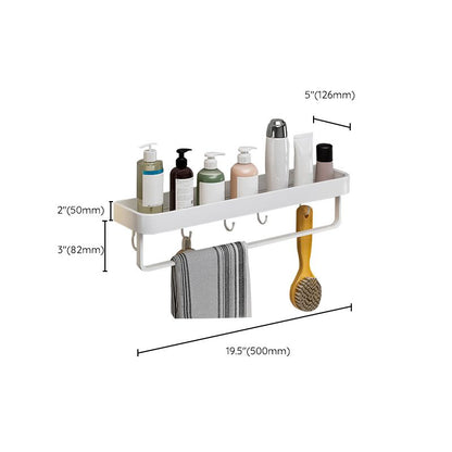 Skorter | Contemporary Bathroom Accessory Set Metal Bathroom Shelf in White