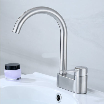 Skorter | Deck Mounted Center Freestanding Bathtub Filler Single Handle Freestanding Faucet