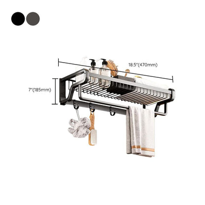 Skorter | Contemporary bathroom accessory set made of matte stainless steel-aluminum with bathrobe hook/towel rail