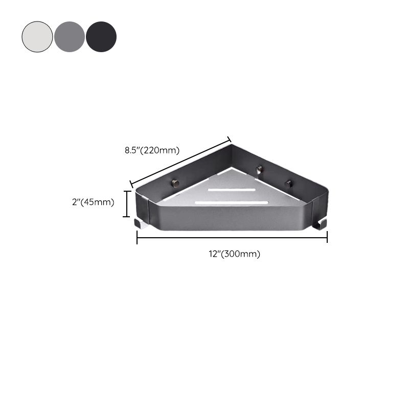 Skorter | 2-piece stainless steel bathroom accessory set 30 cm W triangular bathroom shelf