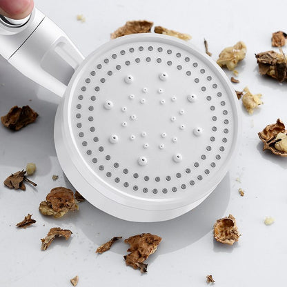 Skorter | 5 Sprays Shower Head Round Wall Mounted Plastic Wall Connector Holder Handheld Shower Head