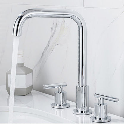 Skorter | Modern 2-Handle Bathroom Sink Faucet 3-Hole Widespread Bathroom Faucet