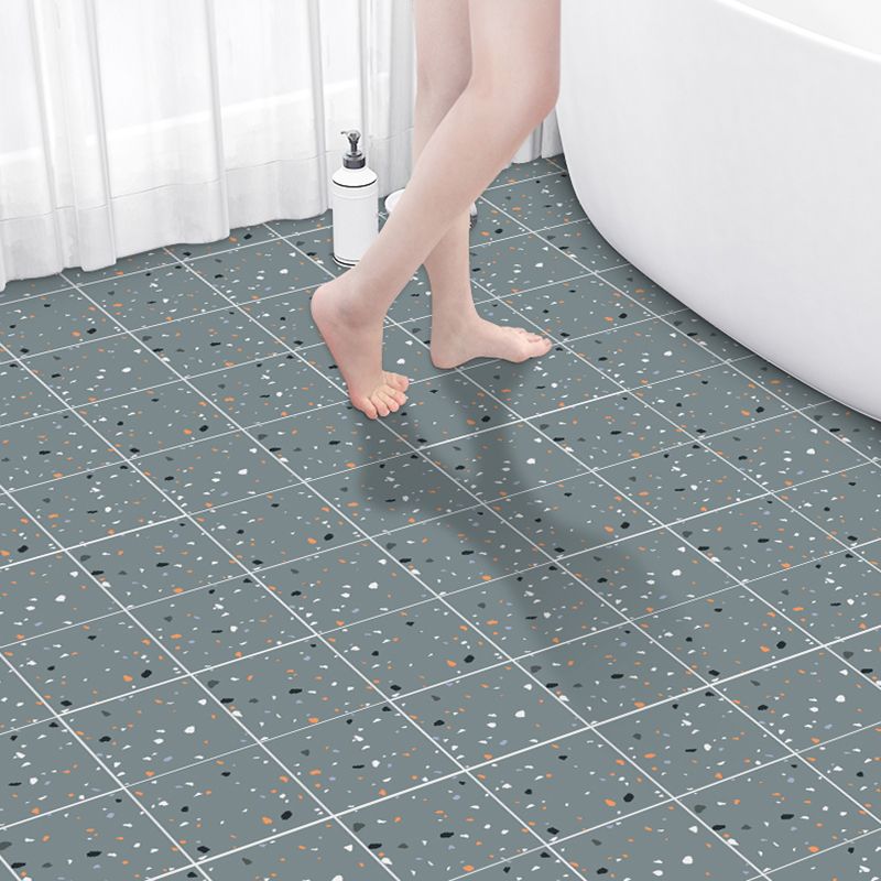 Skorter | Bathroom Square PVC Flooring 24" x 118" x 4mm Peel and Stick Vinyl Flooring