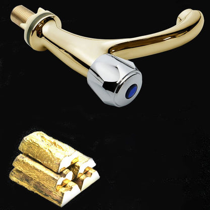 Skorter | Contemporary Centerset Faucet Knob Handle Low Arc Solid Brass Faucet