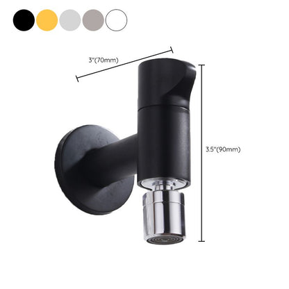 Skorter | Contemporary Wall Mounted Bathroom Faucet Knob Handle Solid Brass Round Faucet