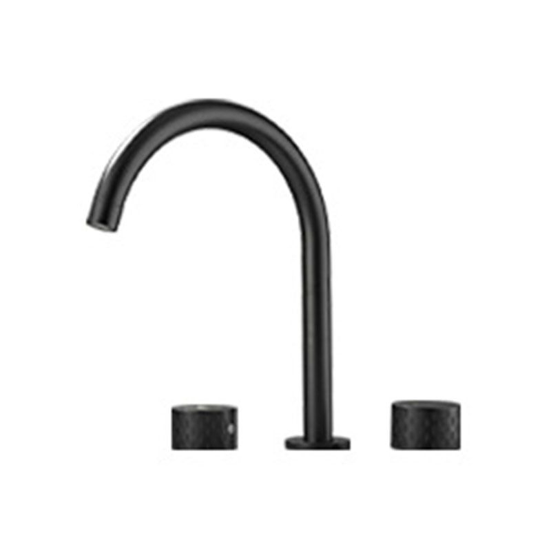 Skorter | Double Handle Tub Spout Deck Mounted High Arc Brass Modern Roman Tub Spout