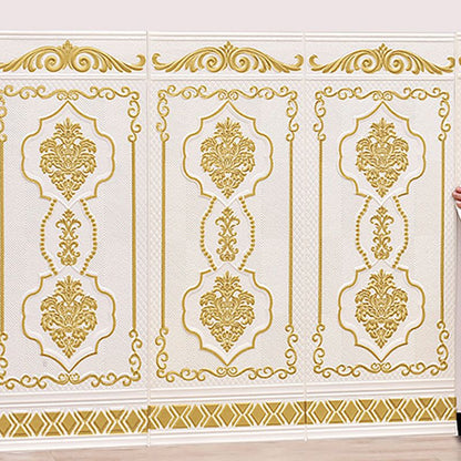 Skorter | 3D embossed wall panel Glam style waterproof wall panel for the living room