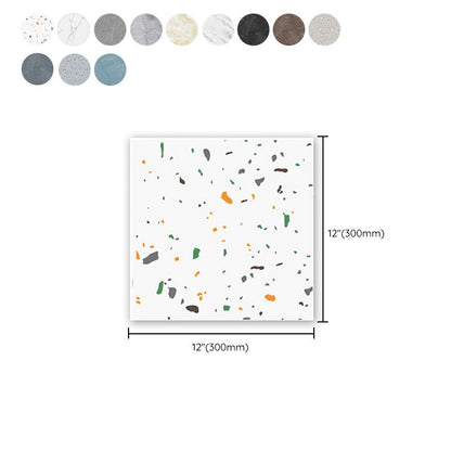 Skorter | Modern PVC Peel and Stick Tile Floor Marble Look Mold Resistant Vinyl Tiles