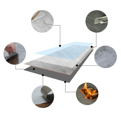 Skorter | Fireproof Vinyl Flooring Self-adhesive Peel-and-stick Waterproof Vinyl Flooring