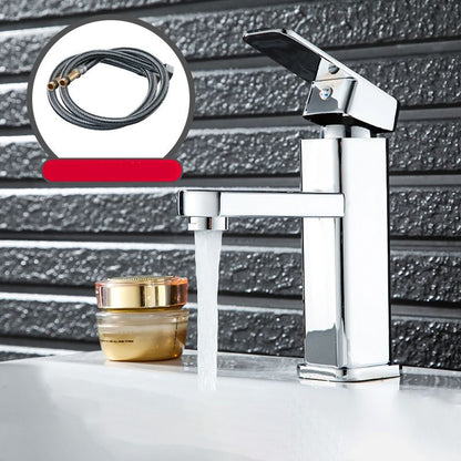 Skorter | Cubic Container Sink Faucet Simple Low Arched Bathroom Faucet with 1 Hole