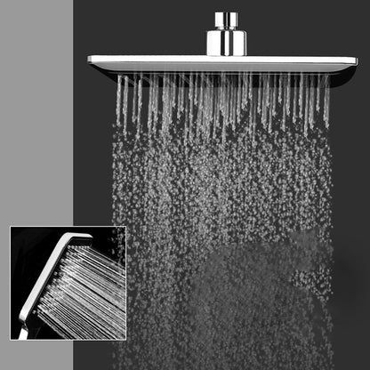 Skorter | Chrome Square Shower Head Combination Wall Mounted and Ceiling Mounted Handheld Shower