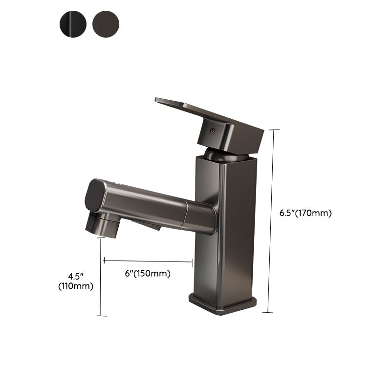 Skorter | Bathroom Vessel Faucet High Arc Three-Way Spout Single Handle Faucet with Pull-Out Sprayer