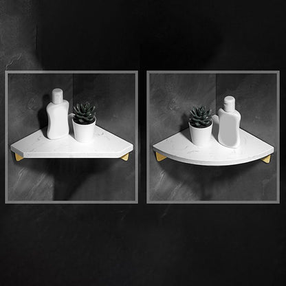 Skorter | Aluminium Bathroom Accessory Set 4 cm high Marble Bath Shelf