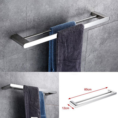 Skorter | Contemporary Bathroom Accessories Hardware Set in Silver with Soap Dish
