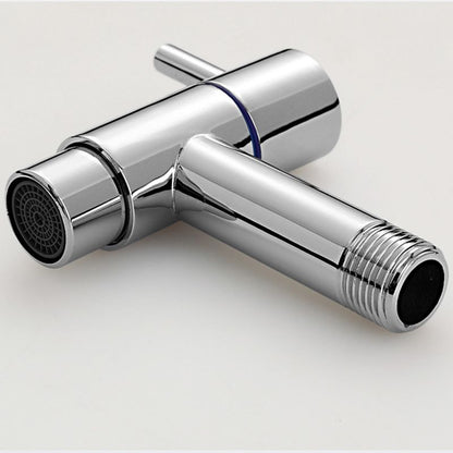 Skorter | Contemporary Wall-Mounted Bathroom Faucet Single Hole Low Arc Solid Brass Circular Faucet