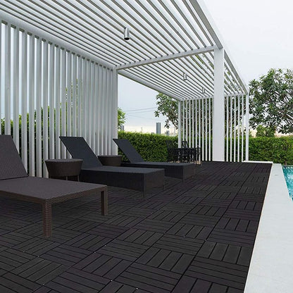 Skorter | 4-Slat 12" X 12" PVC Floor Tiles Connection Installation Floor Tiles