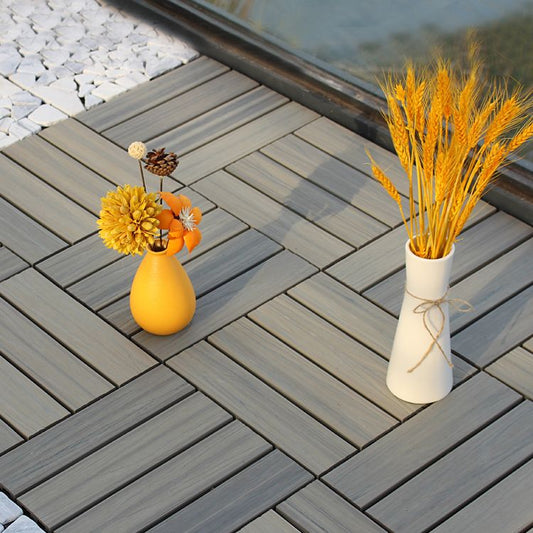 Skorter | Deck Plank drilled hardwood tiles exterior flooring