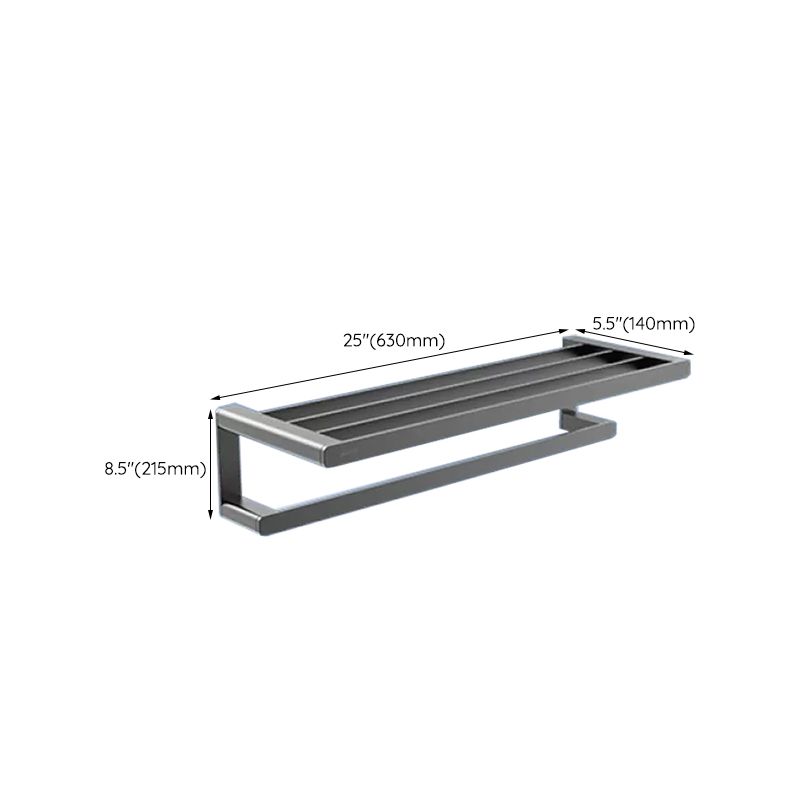Skorter | Contemporary bathroom accessory set made of aluminum with towel holder/bath shelf