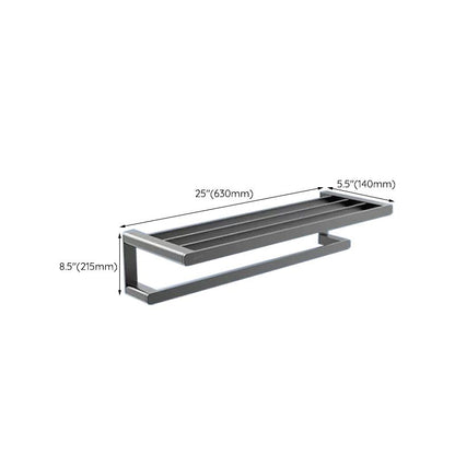 Skorter | Contemporary bathroom accessory set made of aluminum with towel holder/bath shelf