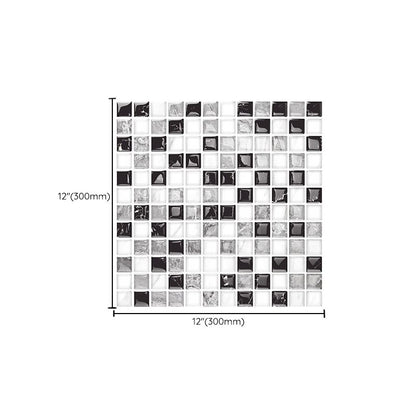 Skorter | 12"x 12" Resin Mosaic Tiles Square Self-Adhesive Tiles for Backsplash & Wall Tile