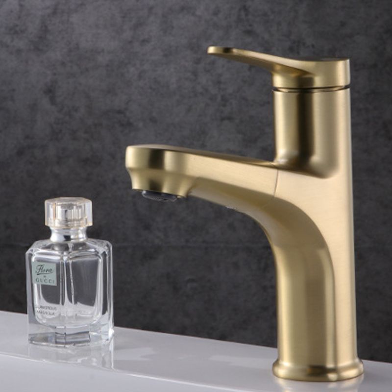 Skorter | Contemporary Basin Faucet Copper Pure Color Single Handle Pull-Out Basin Faucet