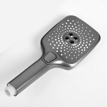 Skorter | Modern Gray Showerhead Combo Standard Spray Pattern Rectangular Large Showerhead