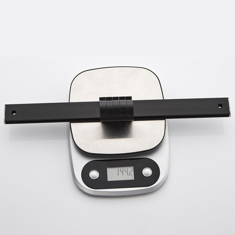 Skorter | 6-piece modern bathroom hardware set in matte black with bathroom shelf/towel holder & bathrobe hooks