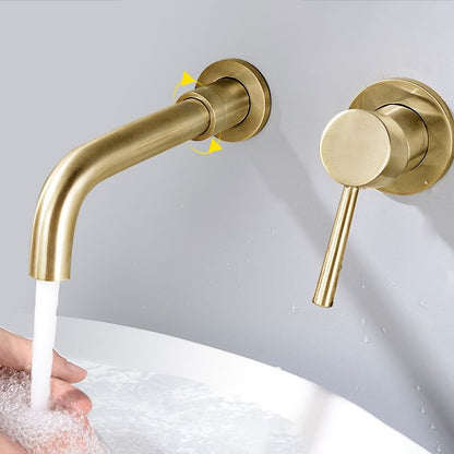 Skorter | Contemporary Wall-Mounted Single-Hand Kitchen Faucet Low Arc Water Filler
