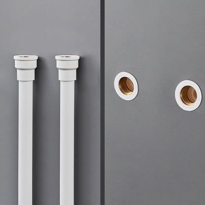 Skorter | Contemporary Wall Mounted Bathroom Faucet Lever Handles 2-Hole Faucet Brass Faucet