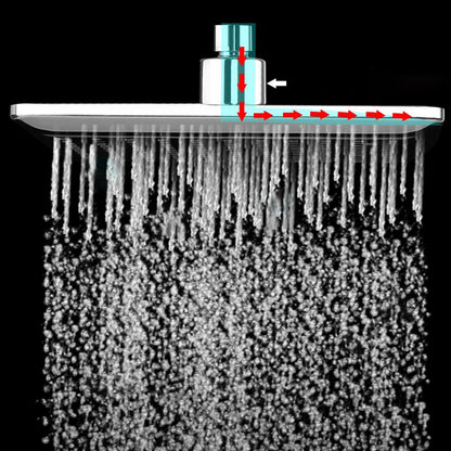 Skorter | Chrome Square Shower Head Combination Wall Mounted and Ceiling Mounted Hand Shower