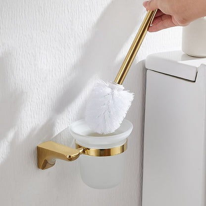 Skorter | 2-piece metal bathroom accessory set traditional toilet brush and holder set