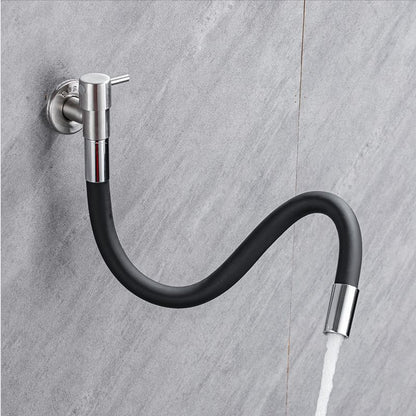 Skorter | Contemporary wall-mounted bathroom faucet with lever handles made of stainless steel