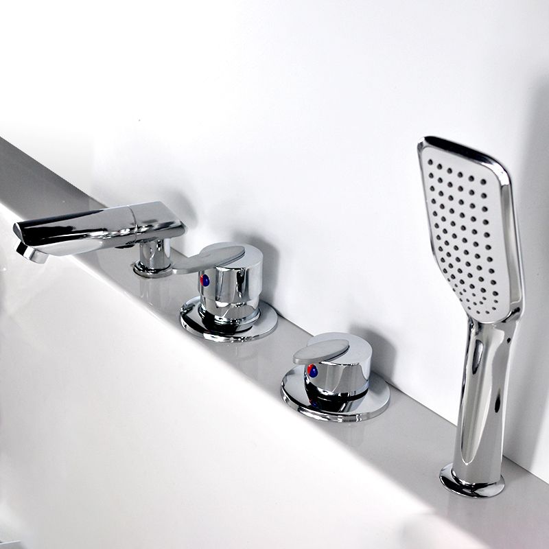 Skorter | Wall-mounted Copper Roman Bathtub Faucet Low Arc Roman Bathtub Filler Trim