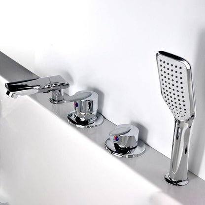 Skorter | Wall-mounted Copper Roman Bathtub Faucet Low Arc Roman Bathtub Filler Trim
