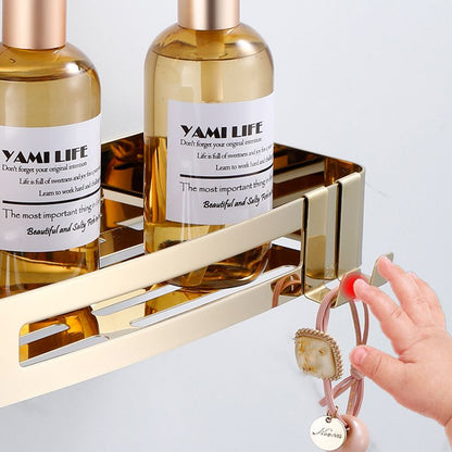 Skorter | 3-piece modern bathroom accessory set made of stainless steel, bathroom shelf