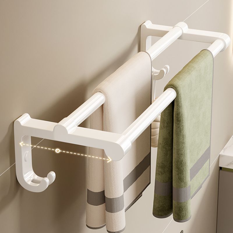 Skorter | Contemporary bathroom accessory set made of matte stainless steel-aluminum with bathrobe hook/bath shelf