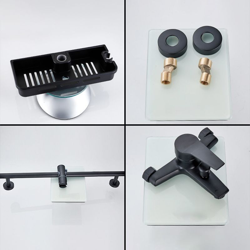 Skorter | Brass Wall-Mounted Shower System Single Handle Shower with Lever Handle