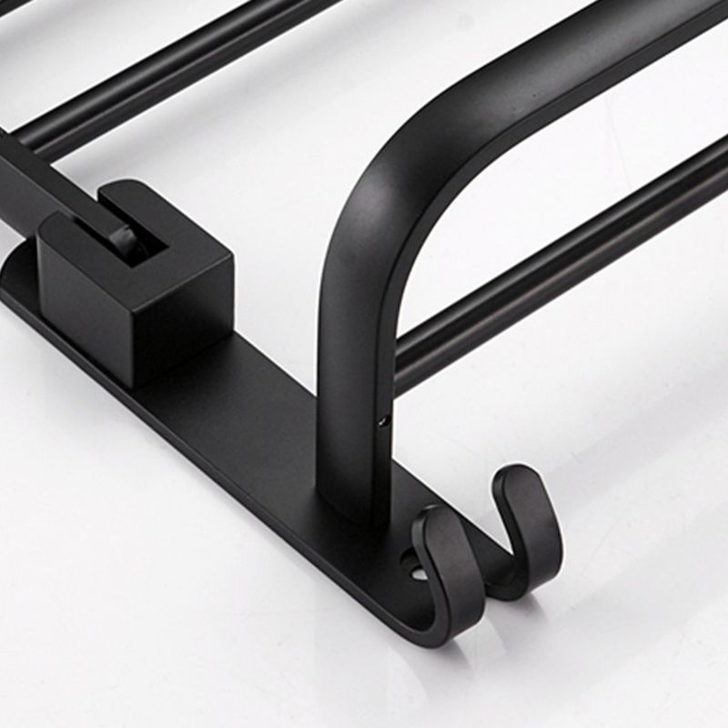 Skorter | Contemporary 8-piece Bathroom Accessory Set Matte Black Bathroom Shelf/Paper Holder/Towel Hook