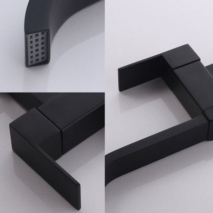 Skorter | Contemporary Wall Mounted Bathroom Faucet Lever Handles Low Arc Swivel Brass Tap