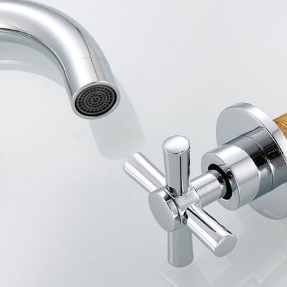 Skorter | Contemporary Bathroom Faucet Deck Mount Copper Low Arc Swivel Roman Bathtub Faucet Set