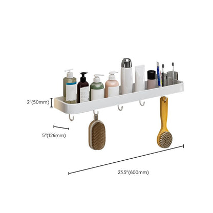 Skorter | Contemporary Bathroom Accessory Set Metal Bathroom Shelf in White