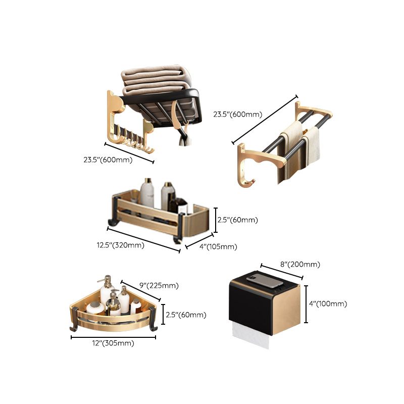 Skorter | 7-piece traditional bathroom accessory set aluminum bathroom accessory set