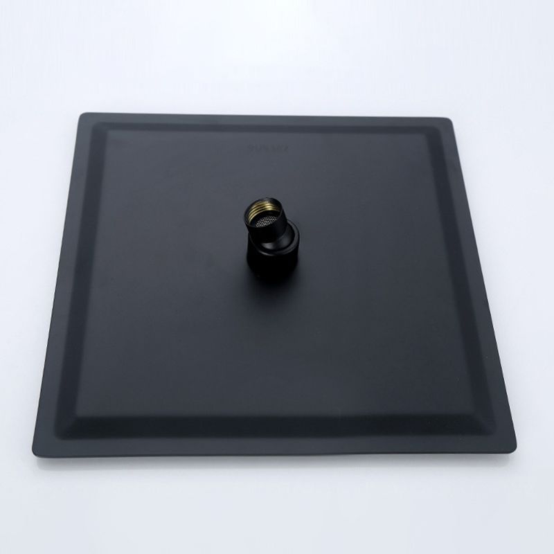Skorter | Black Square Fixed Shower Head Modern Style Wall Mounted Shower Head